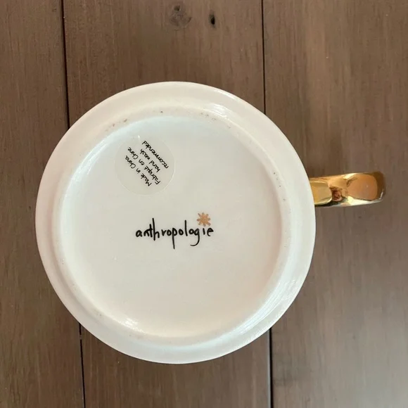 Anthropologie Night Sky Grey Blue Watercolor Drip Mug - Picture 6 of 8